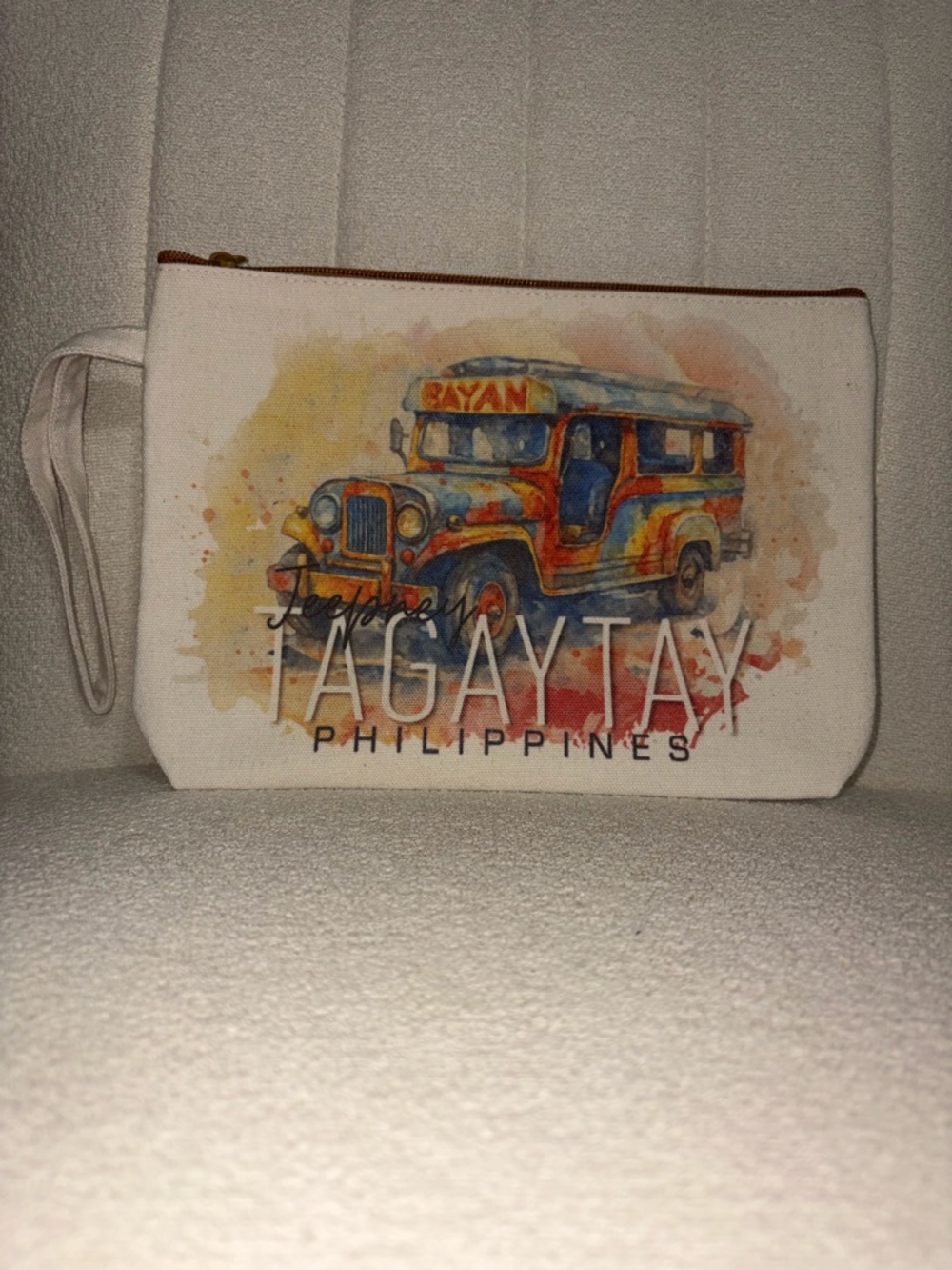 ✨ Tagaytay Philippines Jeepney Canvas Clutch / Travel Organizer ✨